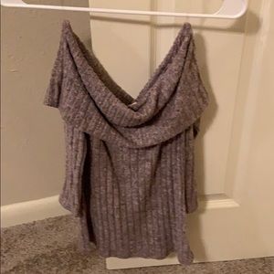 Purple/Grey off the shoulder sweater 💗